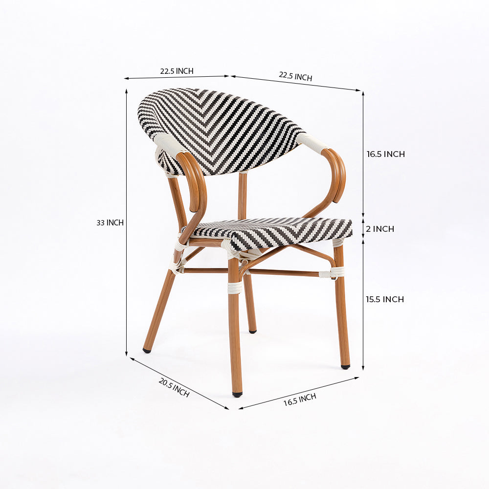 V Popsicle Aluminium Chair With Armrest