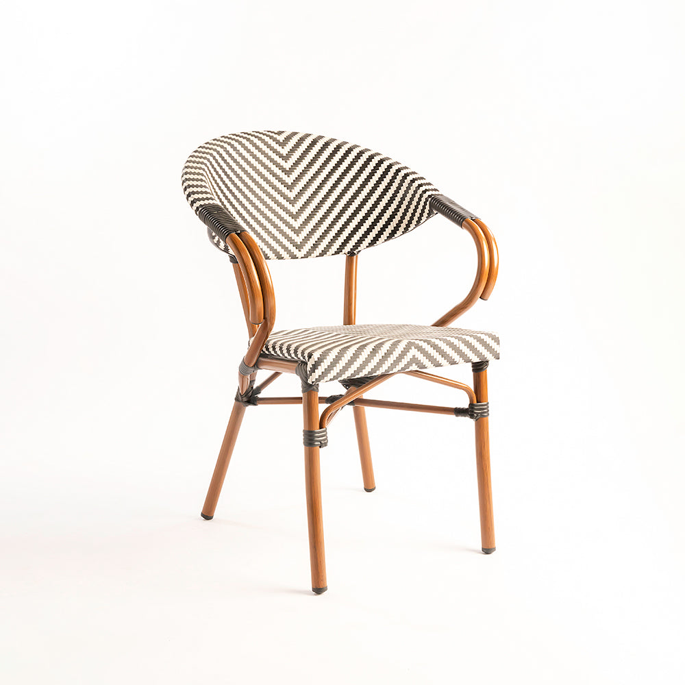 V Popsicle Aluminium Chair With Armrest