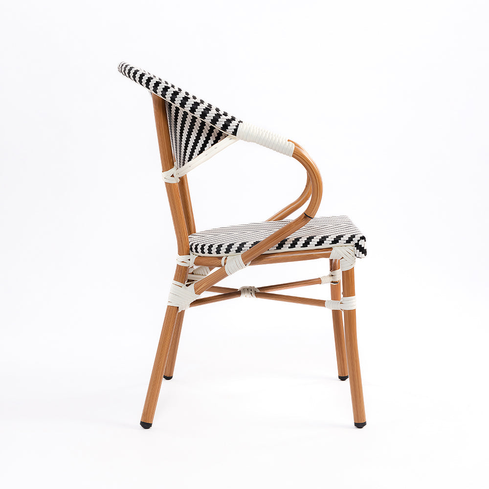 V Popsicle Aluminium Chair With Armrest