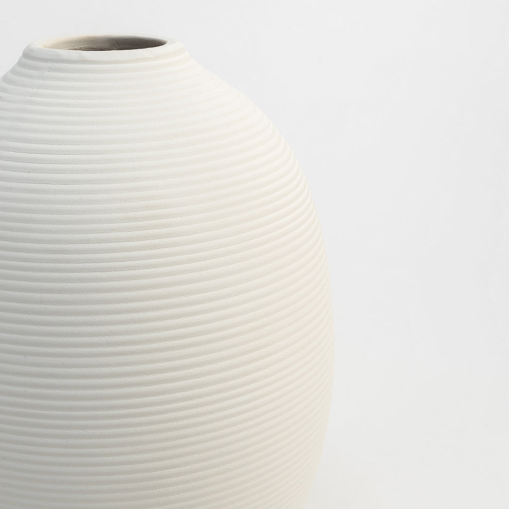 Sana White Terracotta Vase Set of 3