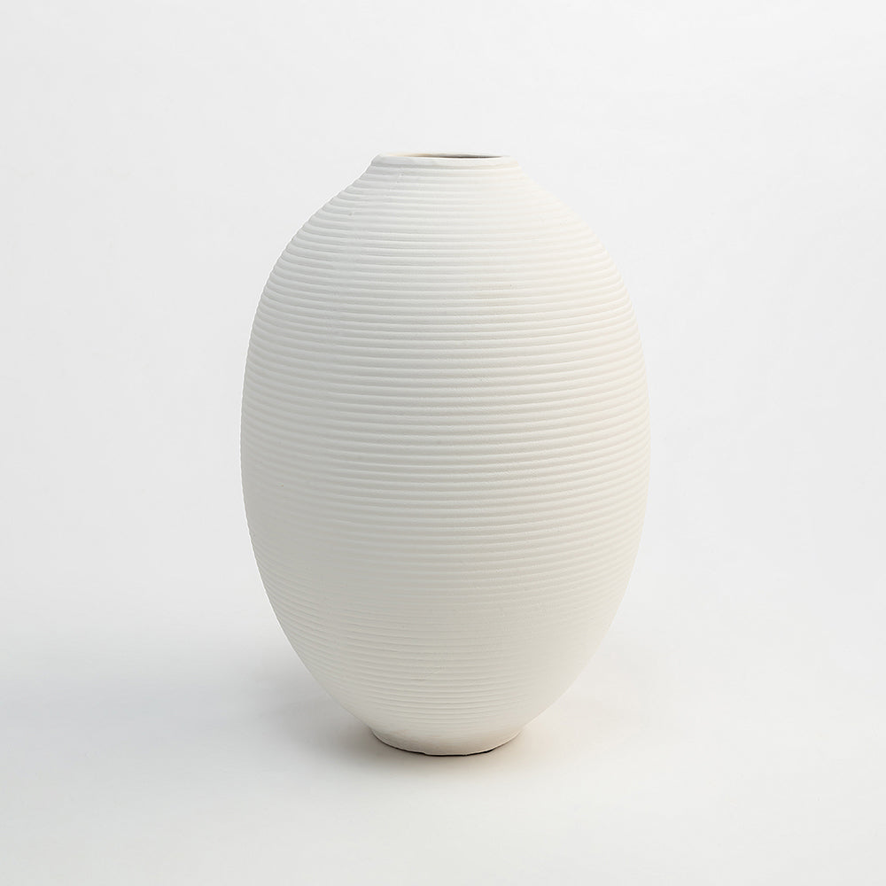Sana White Terracotta Vase Set of 3
