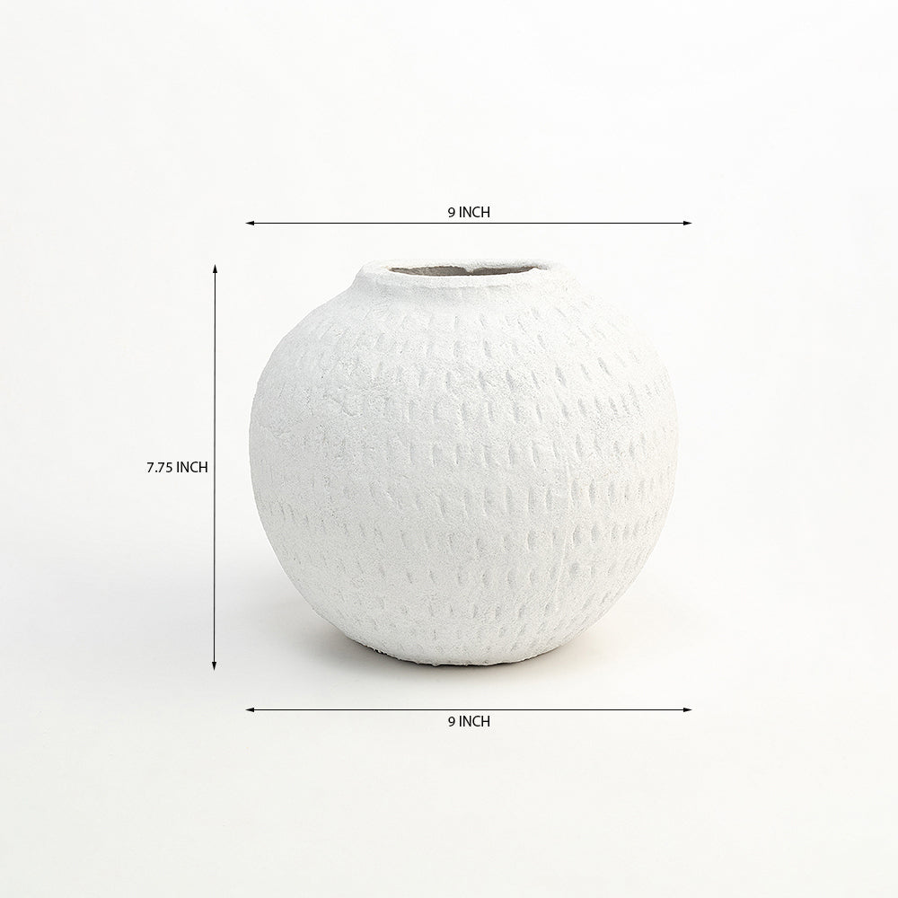 Sana White Terracotta Vase
