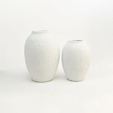 Sana Beige Terracotta Vase Set of 2
