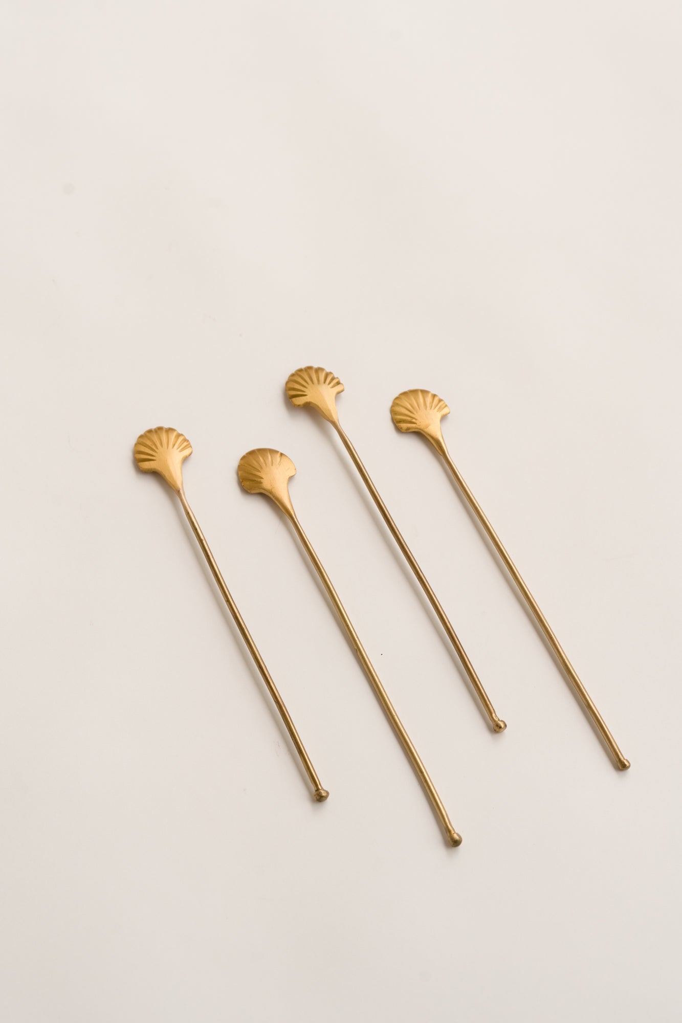 Seashell Brass Drink Stirrers, Cocktail stirrers