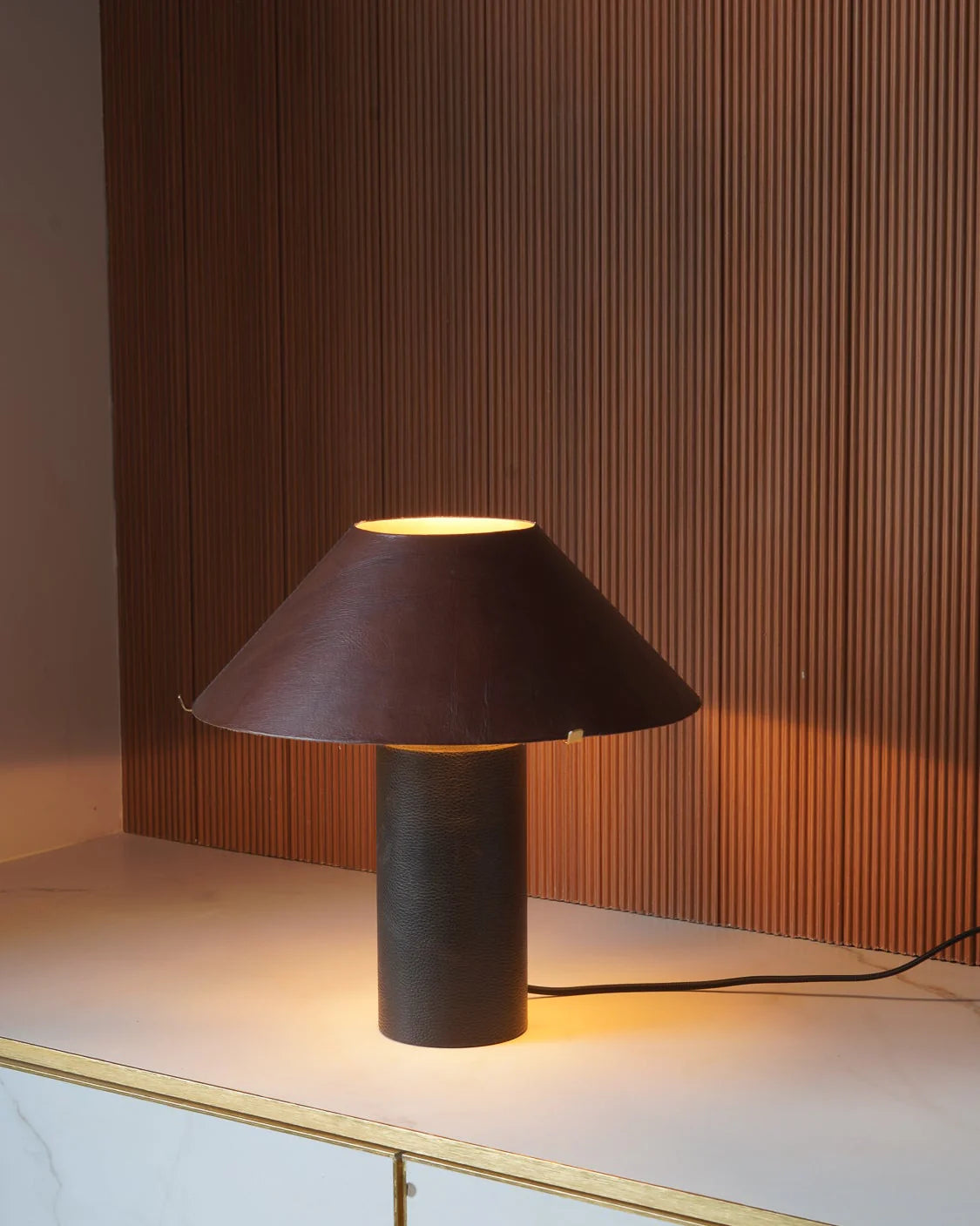 Clad Leather Lamp