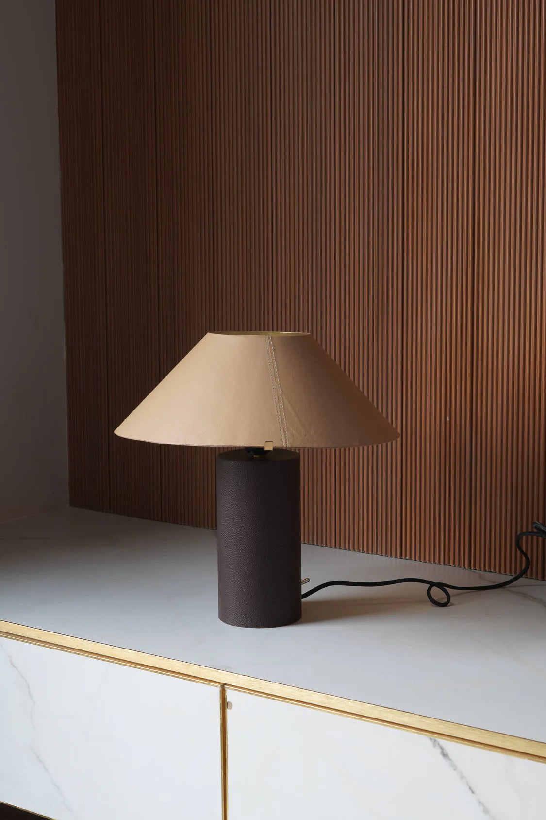 Clad Leather Lamp
