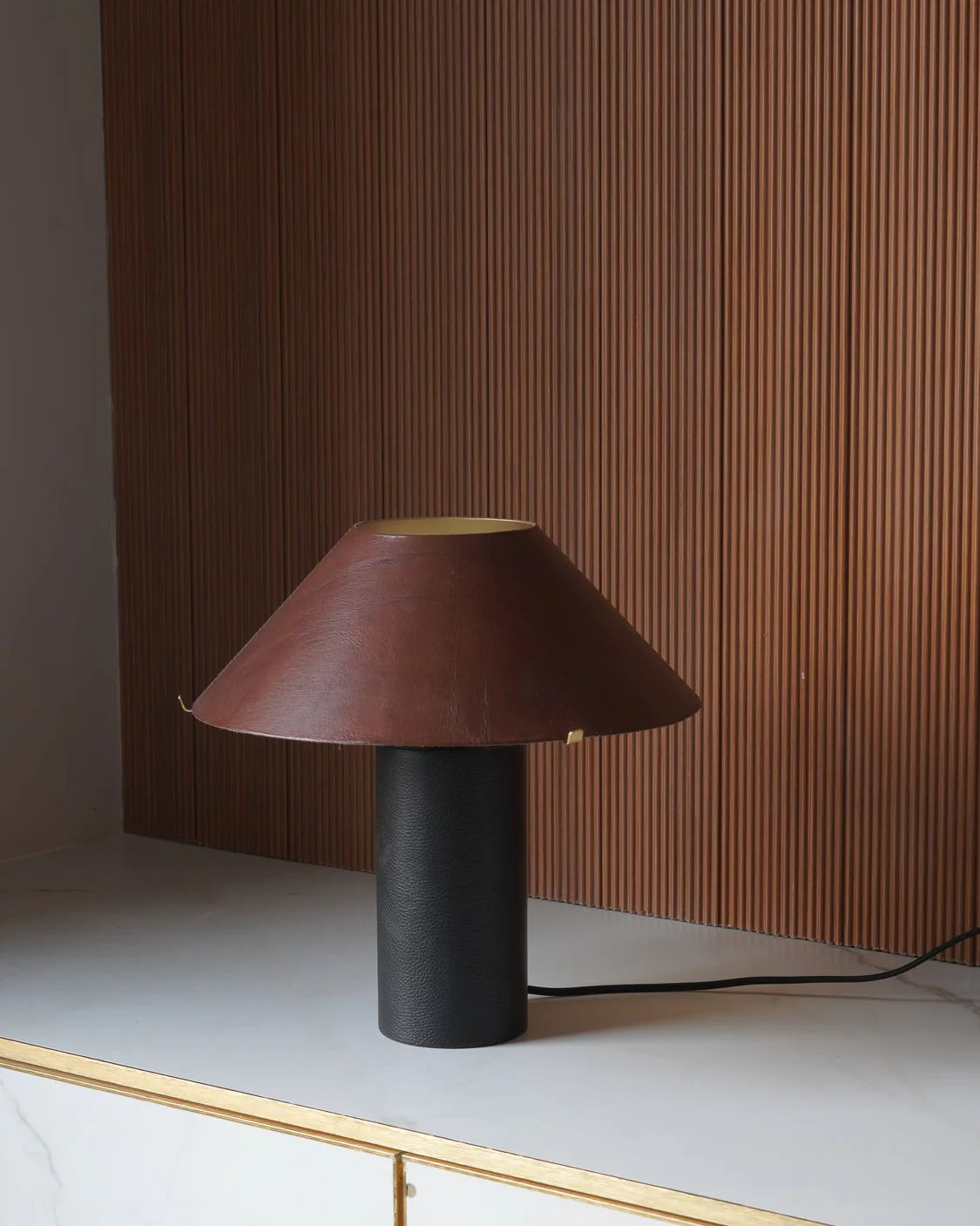 Clad Leather Lamp