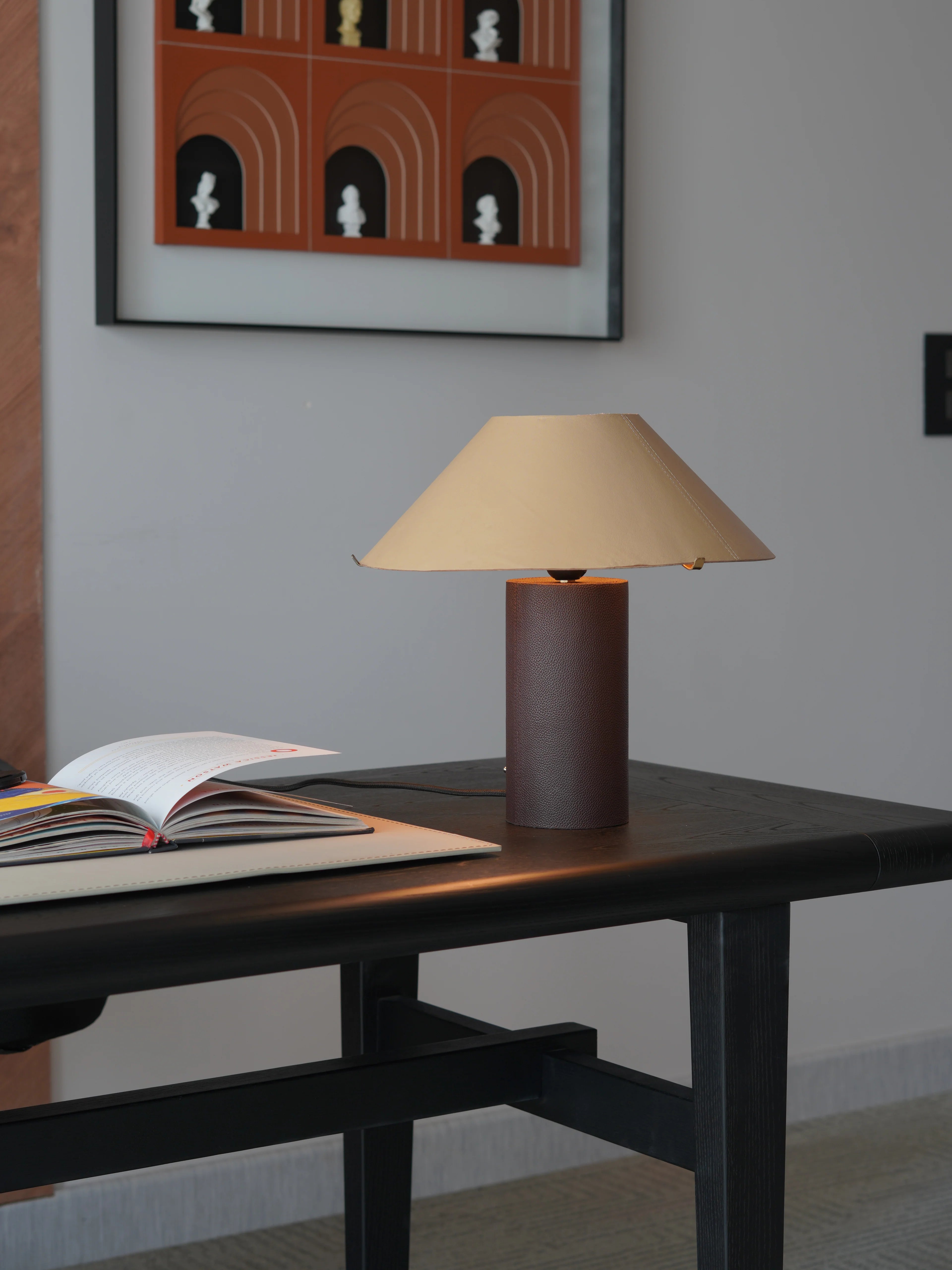 Clad Leather Lamp