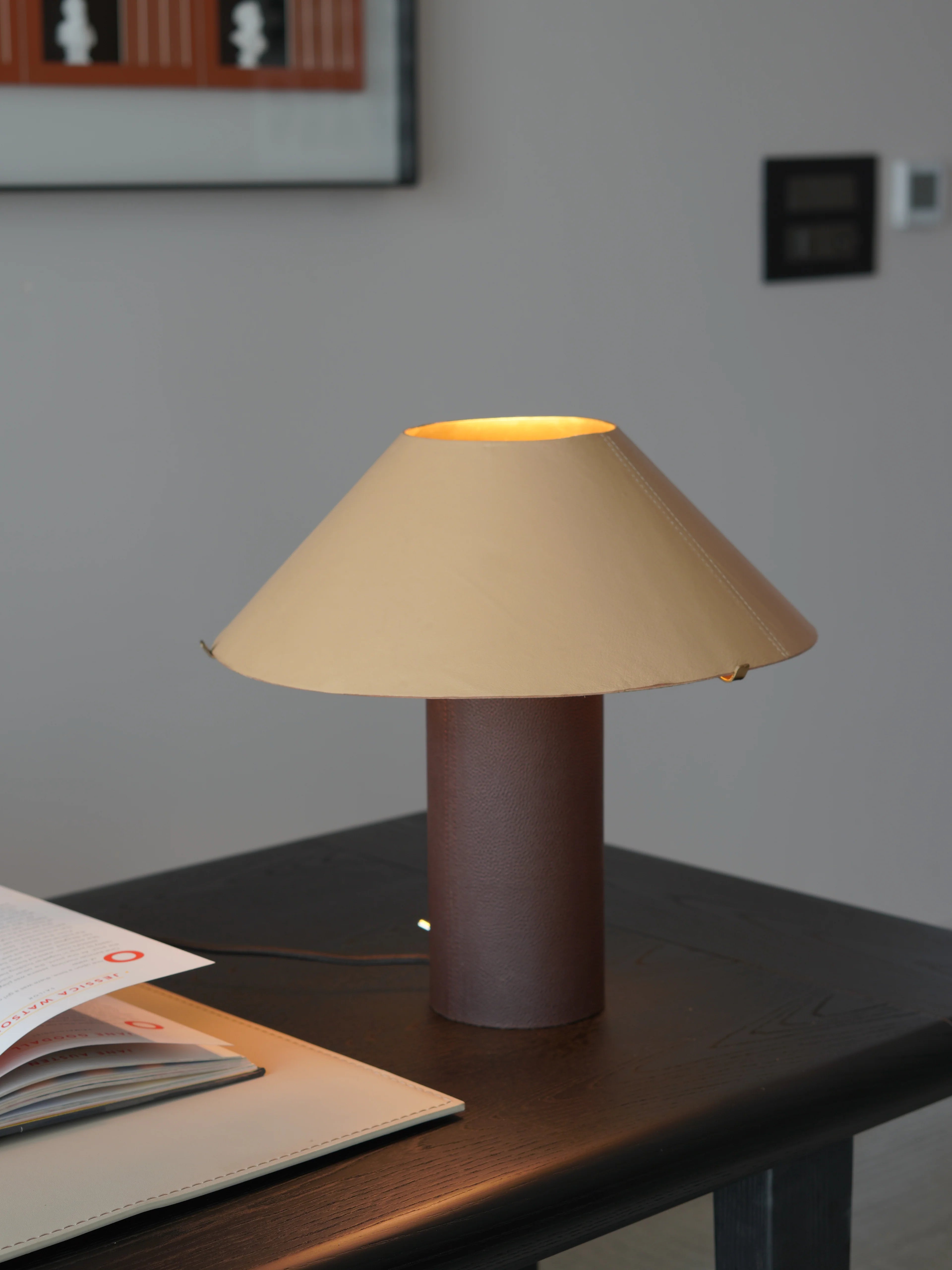 Clad Leather Lamp
