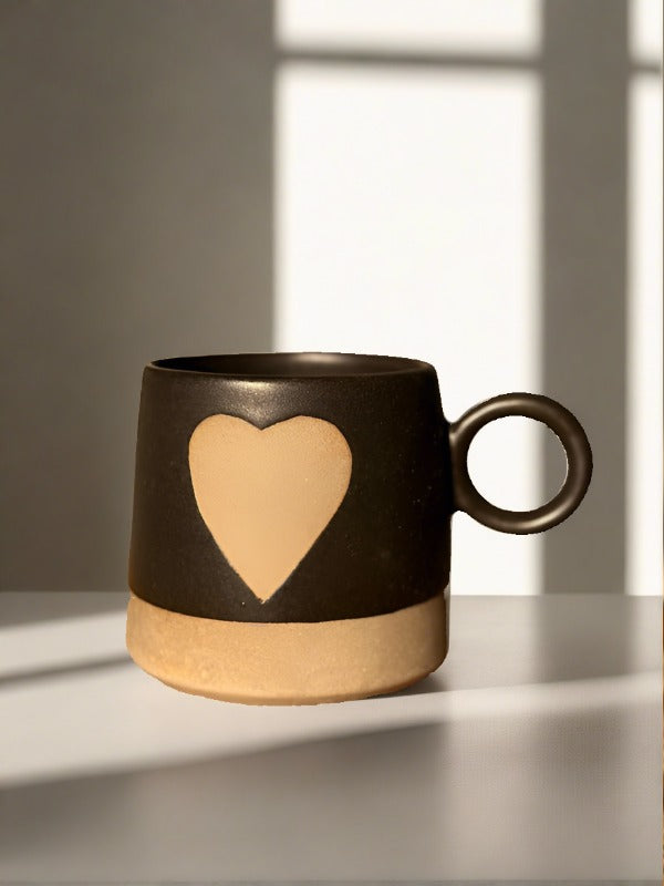Love Happens Here Ceramic Mug (Black) 450ml