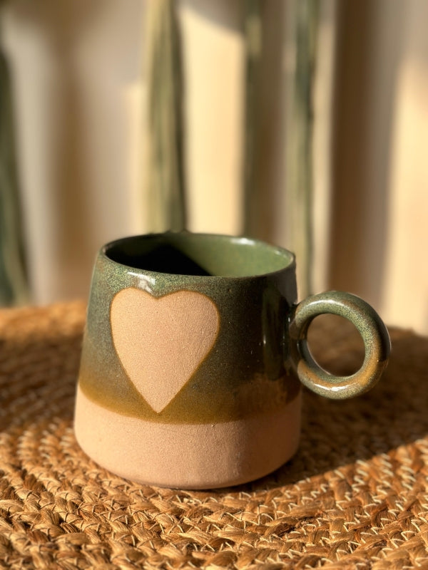 Love Happens Here Ceramic Mug (Green ) 450ml