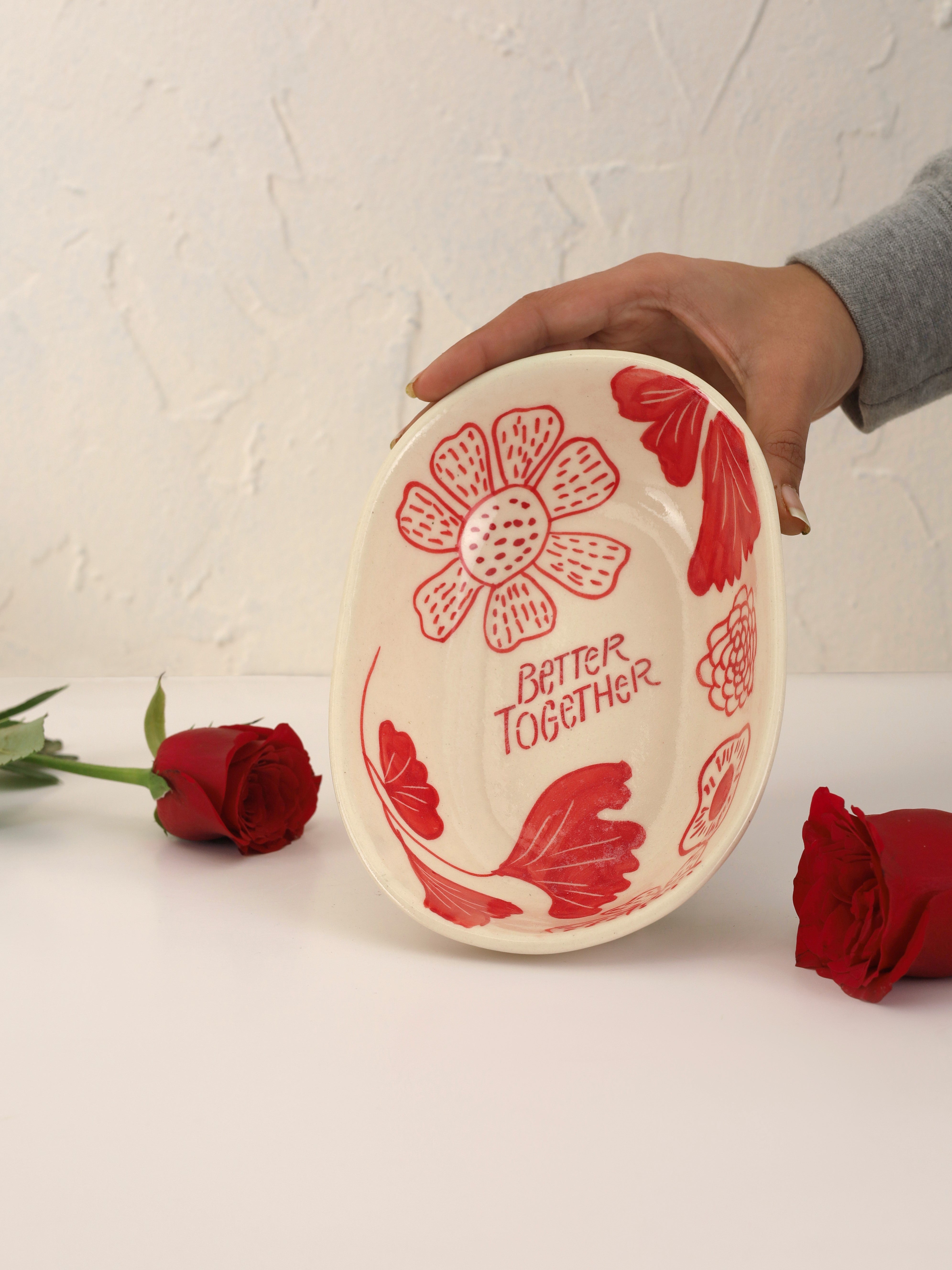 Lovers Handpainted Ceramic Bowl