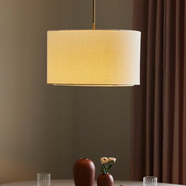White hanging lamp.