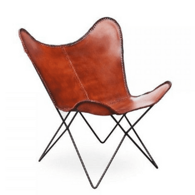 Metal Leather Lounge Chair