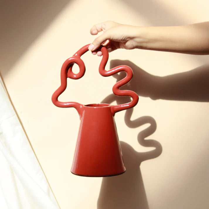 Swirl Metal Vase