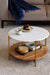 Wood & Marble round Coffee Table for living room