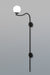 Modern Glamour Arch Wall Lamp with a gracefully curved black arm and warm, ambient lighting from a white shade