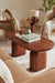 Brown coffee table for living room.