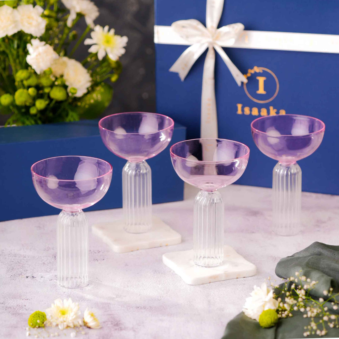 Blush Bowl Glass Gift Box (s4)