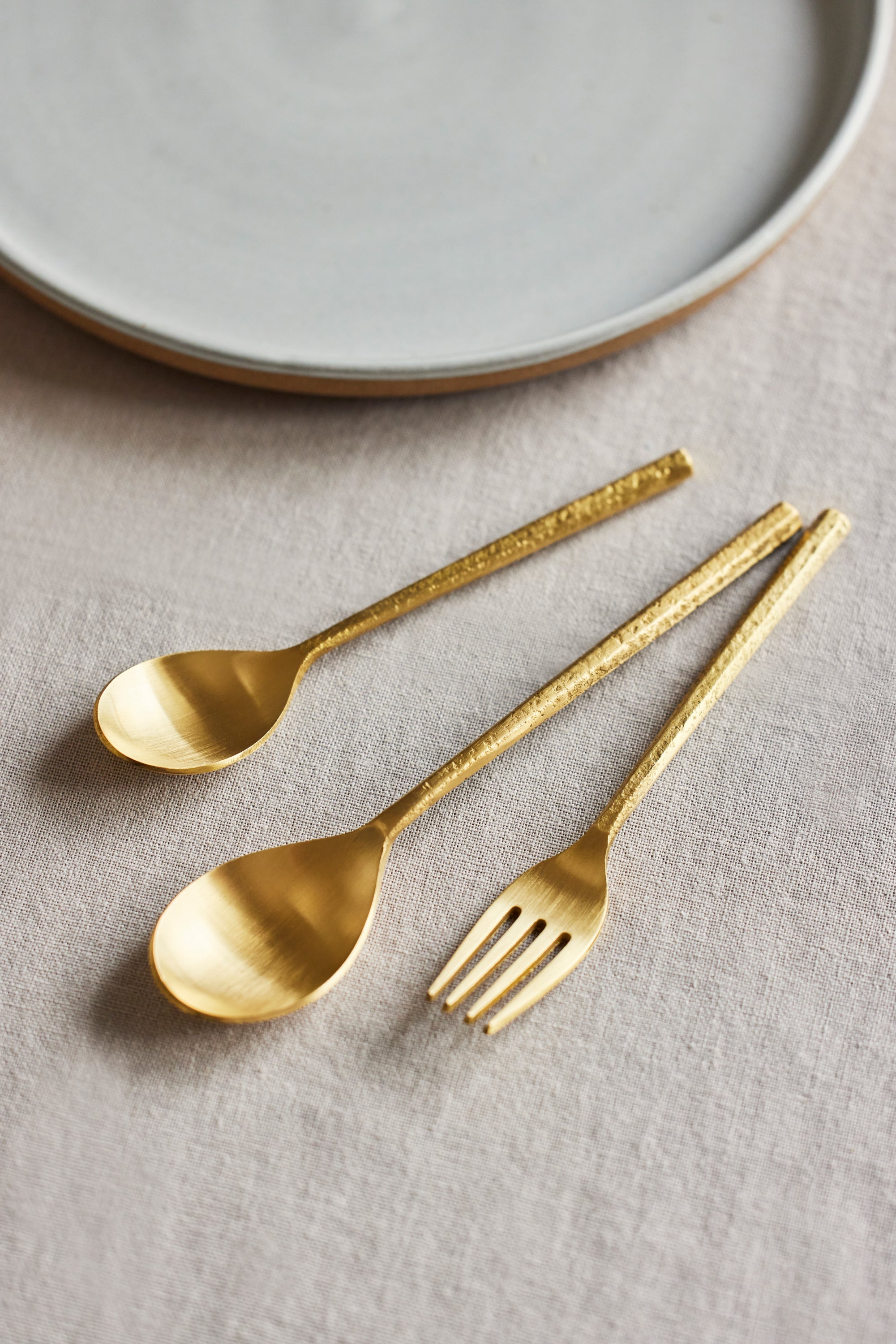 Roku Brass 3 Piece Cutlery Set