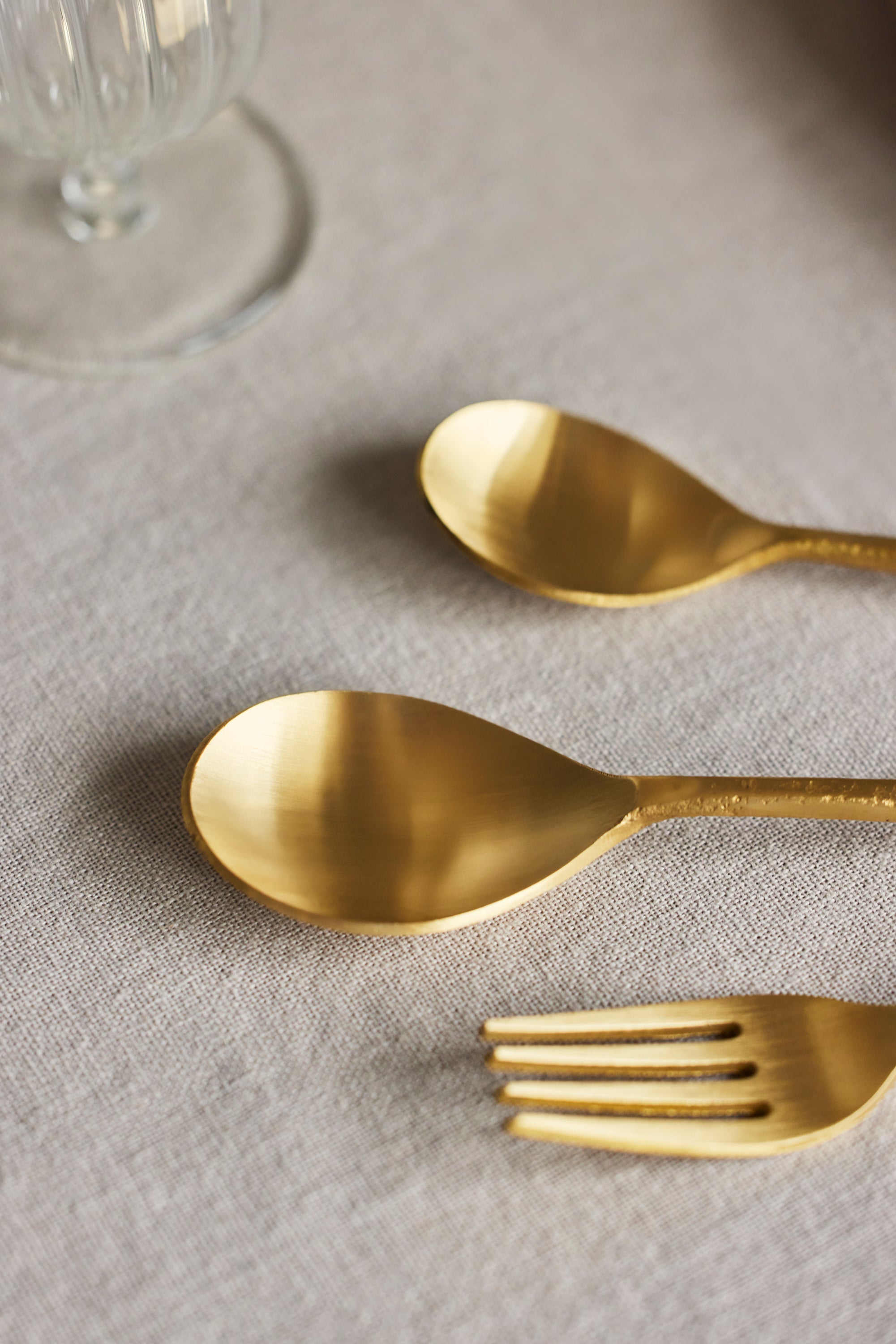 Roku Brass 3 Piece Cutlery Set