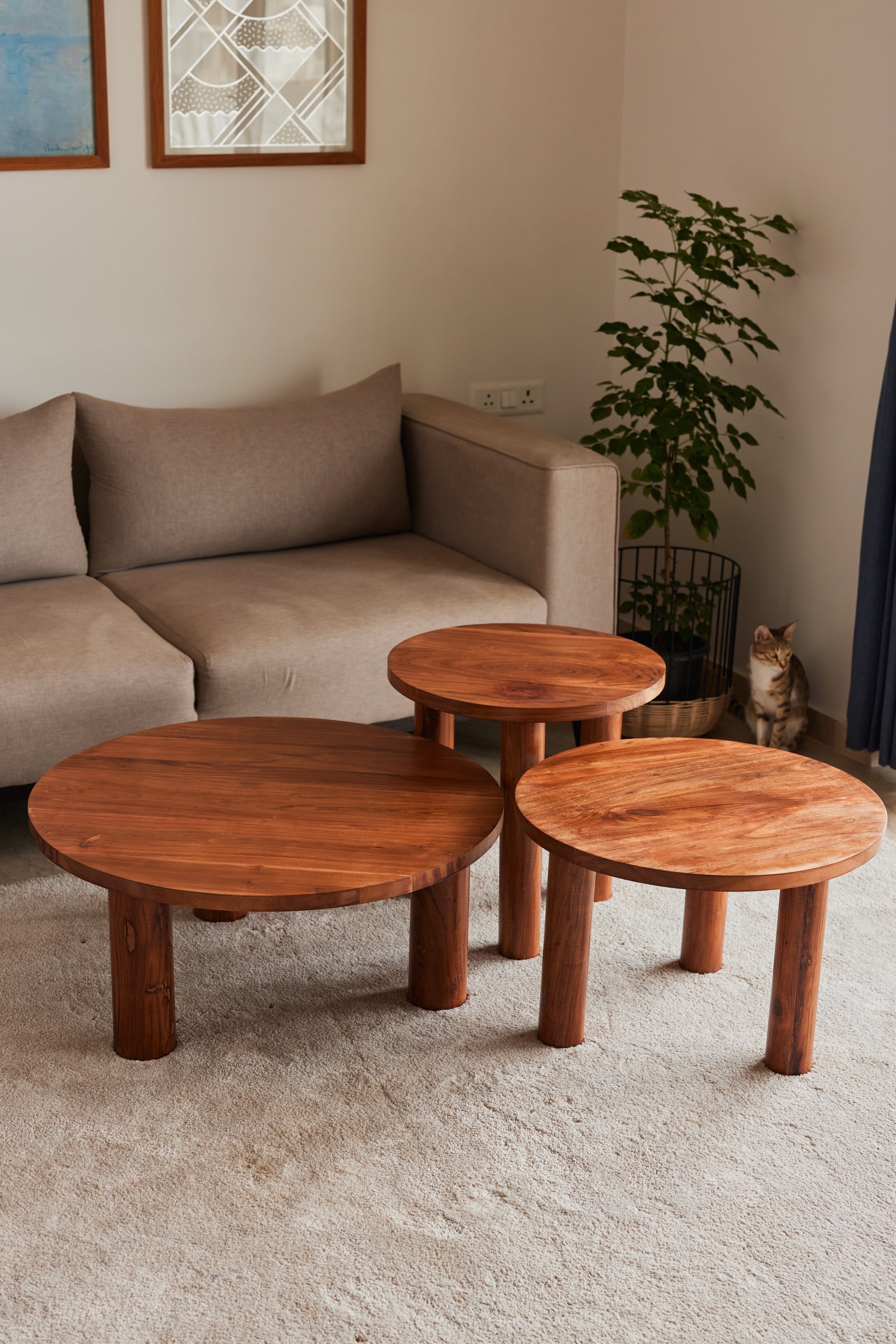 Round Coffee & Side Tables for living room