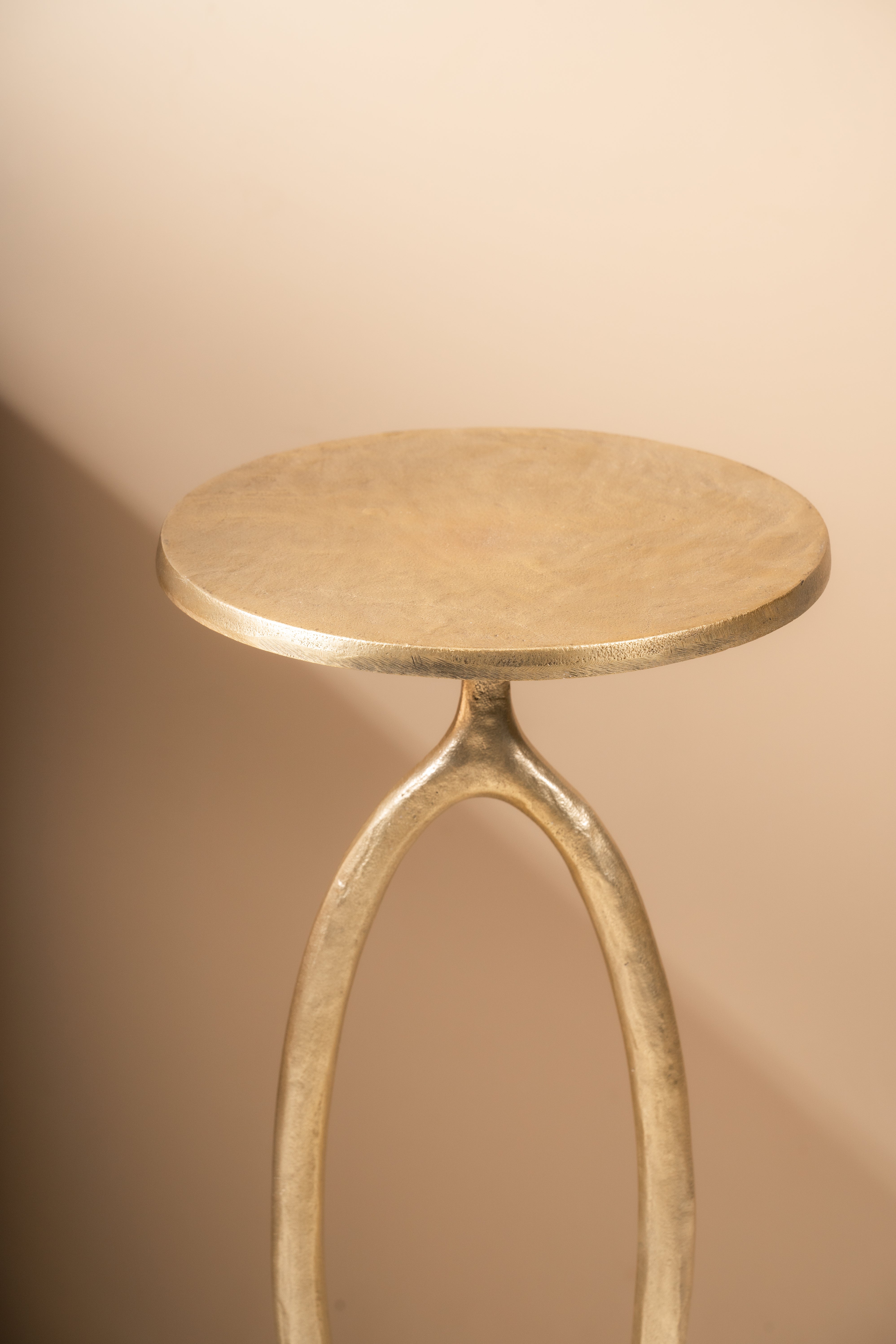 Brass Metal Accent Table