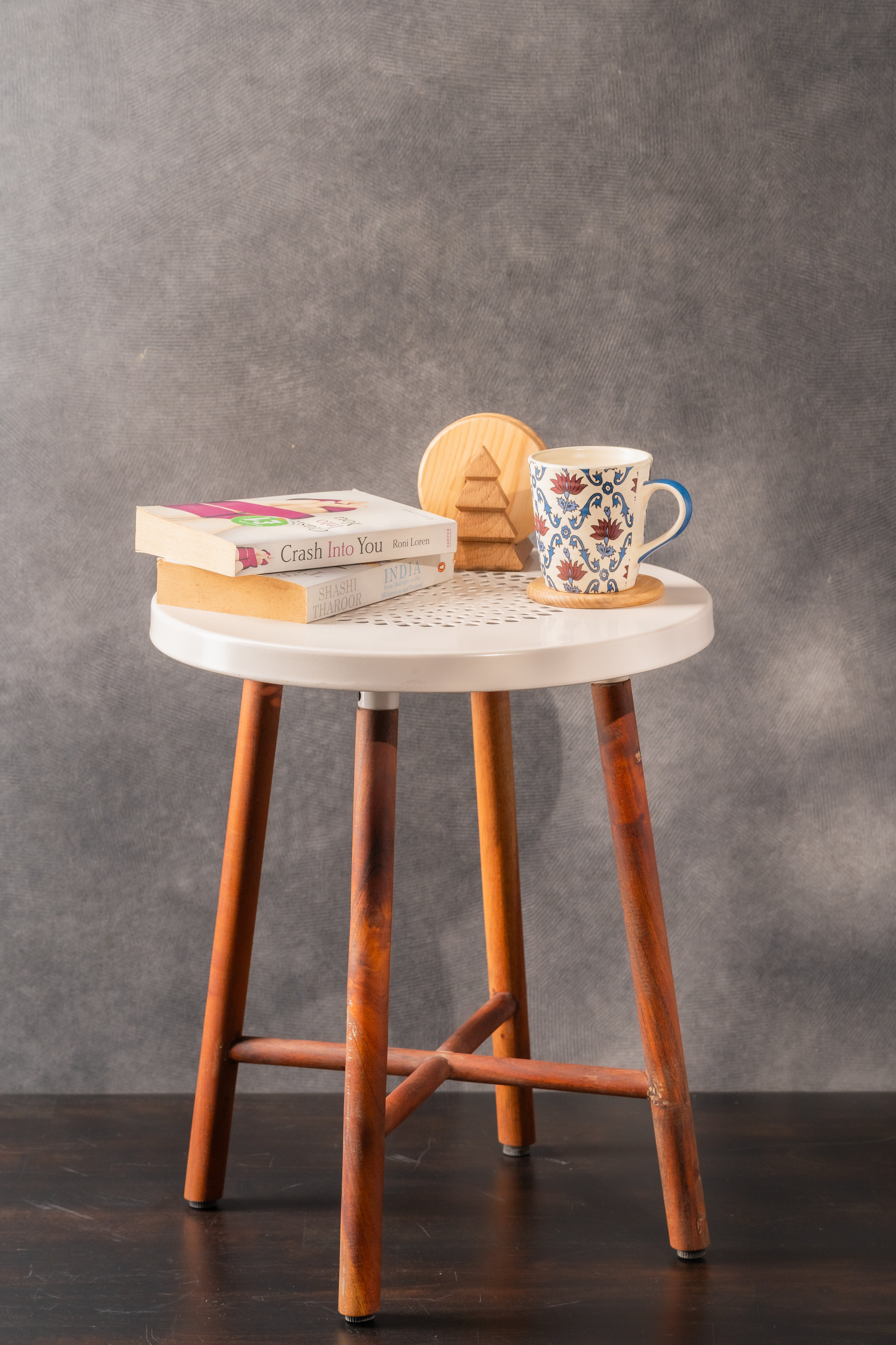 Coffee Companion Stool Cum Side Table