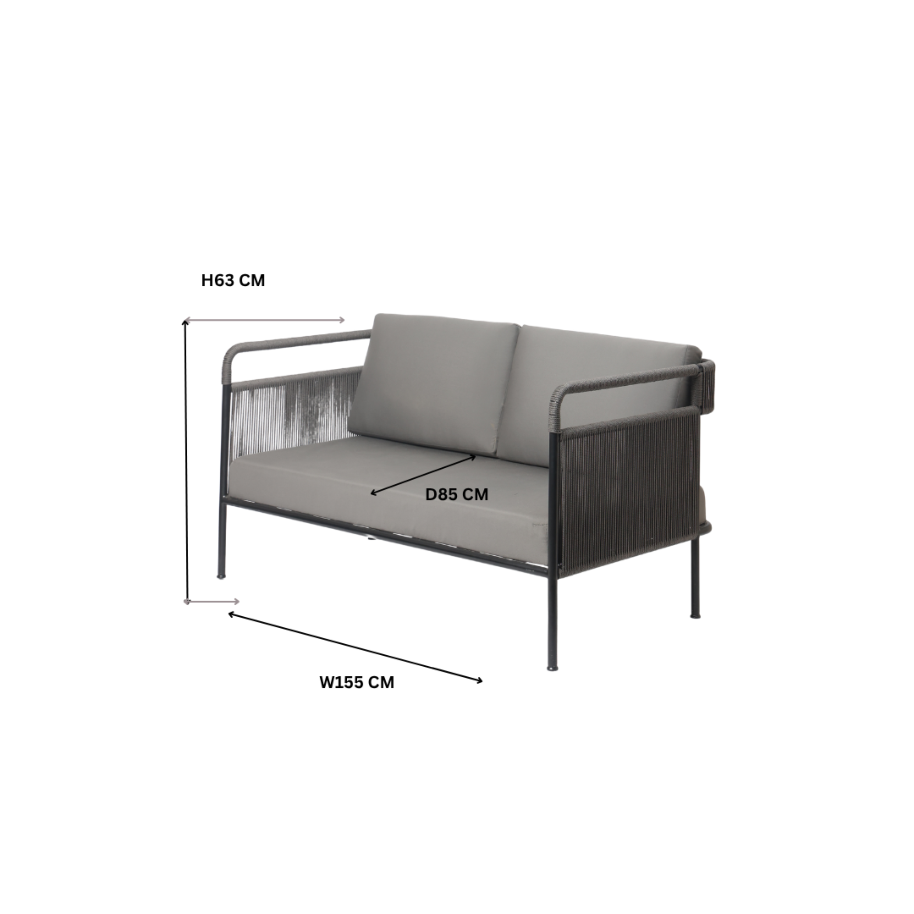 Aava Terra 2 Seater Sofa – detail shot of the frame