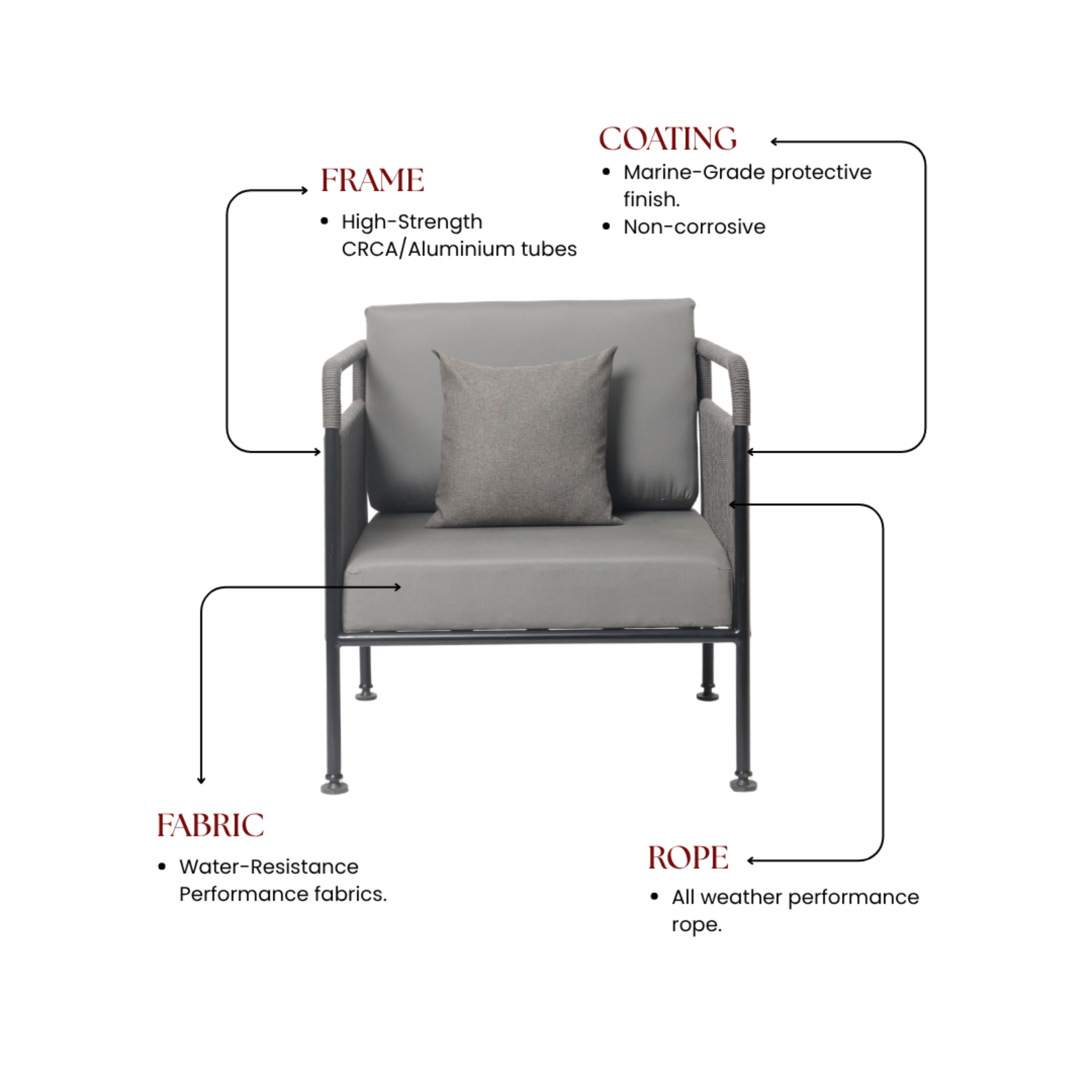 Aava Terra Chair – three-quarter angle view