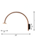 CWS101 Dijon Curved Wall Lamp Copper