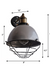 CWS118 Metallic Silver Finish Industrial Retro Dome Wall Sconce