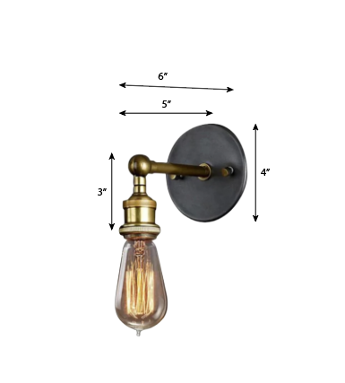 CWS129 Vintage Loft Industrial Metal Wall Sconce