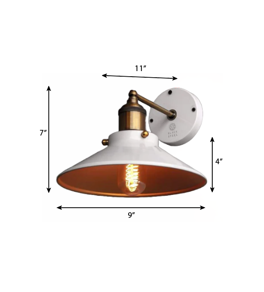 CWS110 White Scandinavian Cone Wall lamp