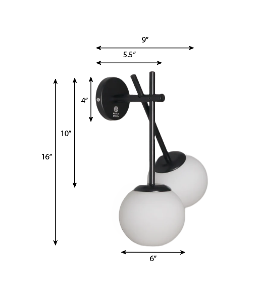 Double Glass Wall Sconce