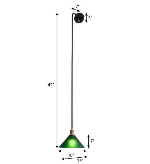 Bottle Green Tall Wall Lamp