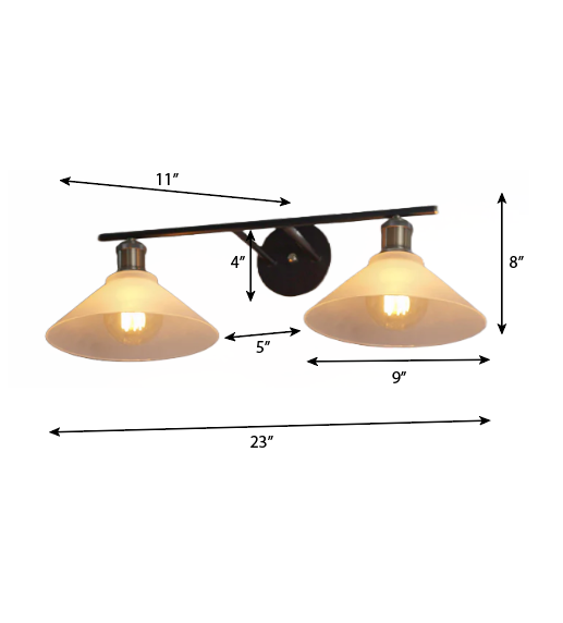 Chalet Twin Glass Wall Lamp