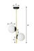 CLH103 Debonair Brass Gold Pendant Light