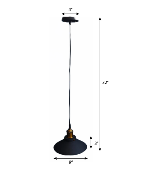 CLH109 Nordic Conical Midnight-Gold Industrial Ceiling Pendant Light