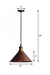 BSE118 Copper Tapered Cone Decorative Pendant Light 10Inch