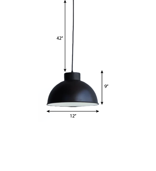 CLH119 Black Bold 12 Inch Minimal Style Mid Century Modern Lamp