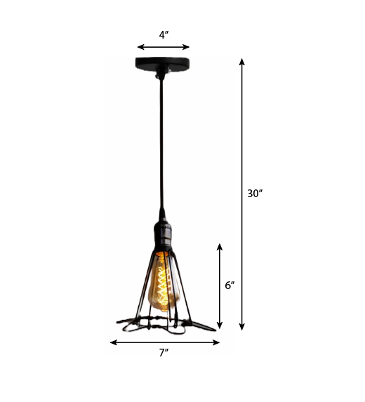 CLH124 Edison Cage Pendant Industrial Light