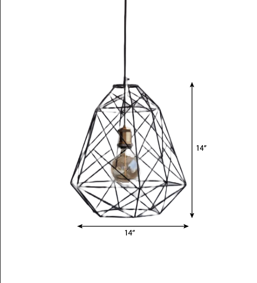 CLH143 Scandinavian Design Trend - Geometric Industrial Decor Pendant Cage Lamp