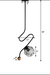 CLH147 Wave Black Hanging Light