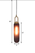 CLH160 Charcoal Cascade Black Glass Hanging Light
