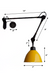 FSW209 Yellow Swing-Arm Wall Mounted Light