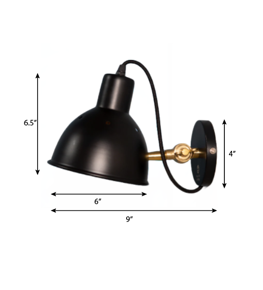 Sonic Black Metal Adjustable Lamp