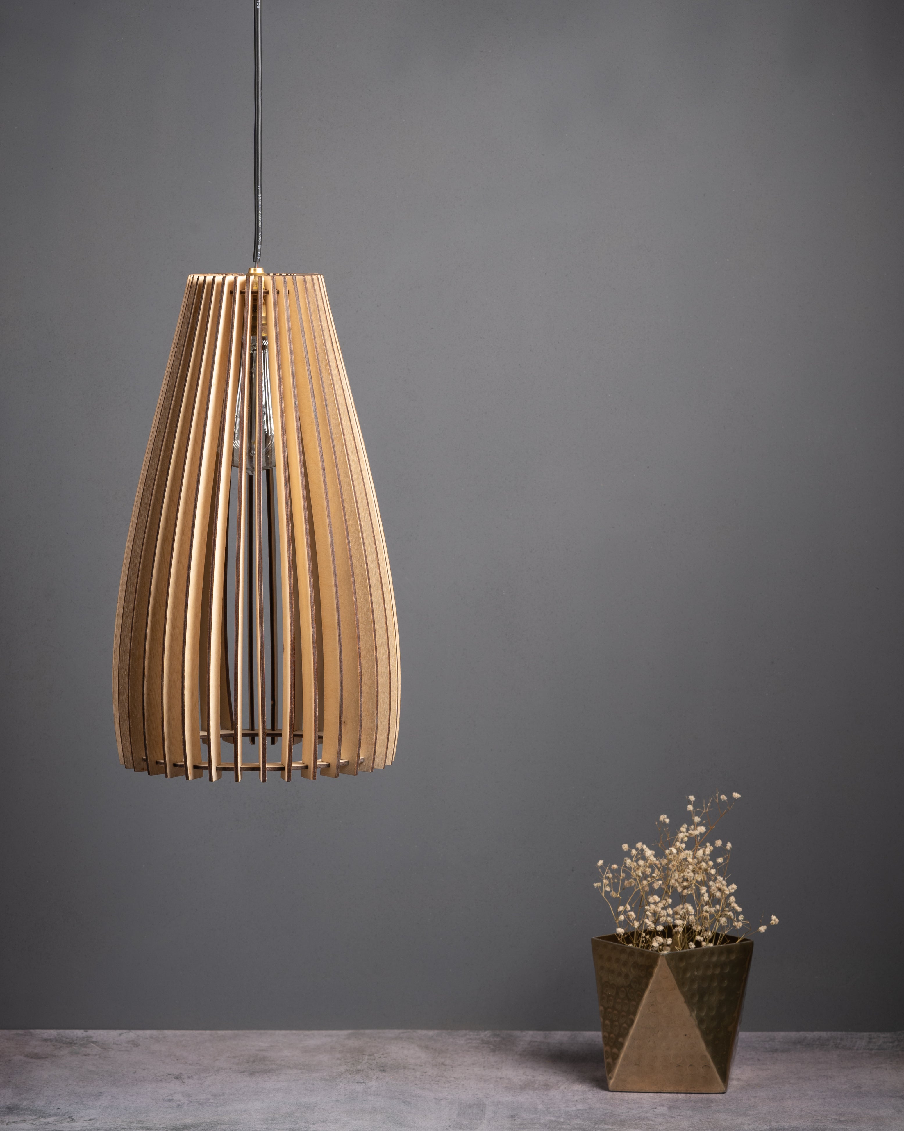 Bahama Birch Wood Ceiling Lamp