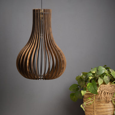 Barua  Ceiling Pine Wood Lamp