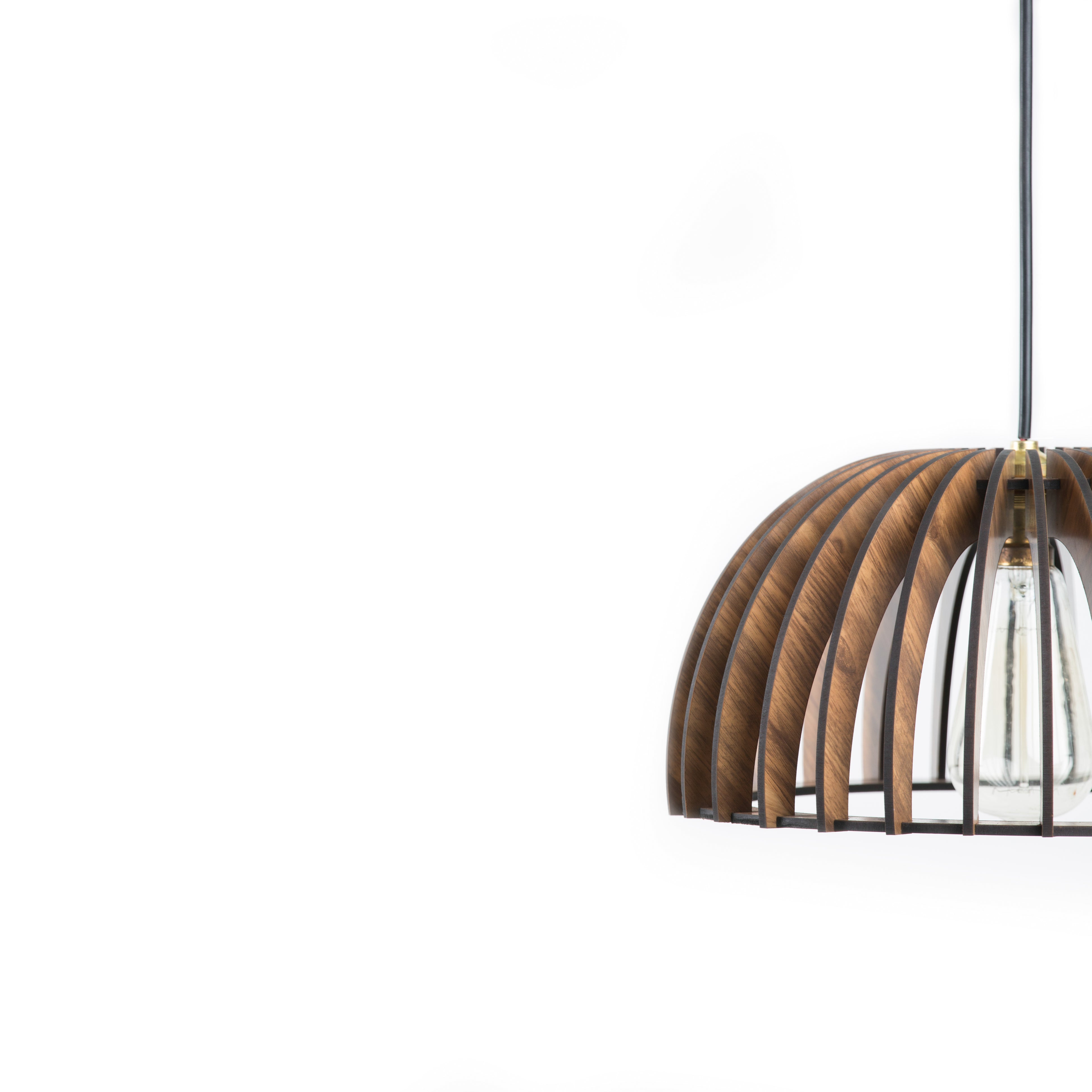 Dome Style Wooden Ceiling Lamp